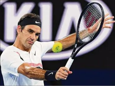  ?? QUINN ROONEY / GETTY IMAGES ?? Roger Federer was leading Hyeon Chung 6-1, 5-2 when the Korean retired because of blisters. “I’ve played with blisters in the past a lot ... And at one point, it’s just too much and you can’t take it anymore,” says Federer.