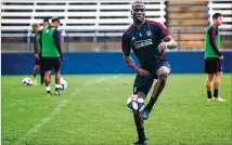  ?? CONTRIBUTE­D ?? Florentin Pogba came to Atlanta in September and worked out for a week. “I want to win a league title,” he said.