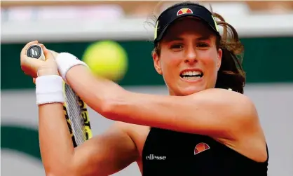  ??  ?? Johanna Konta reached the semi-finals at Roland Garros last year. Photograph: Kai Pfaffenbac­h/Reuters