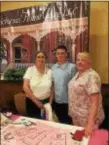  ?? PEG DEGRASSA – DIGITAL FIRST MEDIA ?? Left to right, Adam Van Skiver of Folsom, Diane Mintin of Morton and Maria Dunlevy, founder of Victoria’s Home Care, which was one of the sponsors of the 2018 Delaware County Senior Living Expo at Harrah’s Casino & Racetrack on May 4.