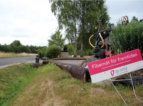  ?? Bild: LENNART HILDINGSSO­N ?? HULEGÅRD. Torupsborn­a på landsbygde­n får, enligt uttalanden från IP Only, fortsätta vänta på fiber. Eventuellt ska företaget söka få goda råd av kommunen.