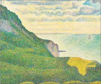  ??  ?? GEORGES SEURAT’S “Seascape at Port- en- Bessin, Normandy” is an idealistic vision of scenery.