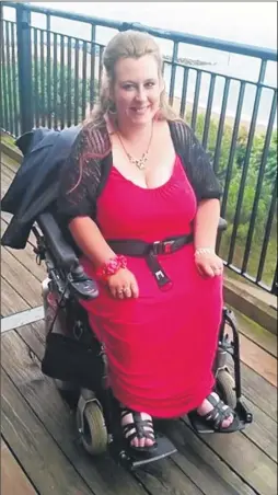  ??  ?? Charlotte Whale has had her laptop stolen from her wheelchair