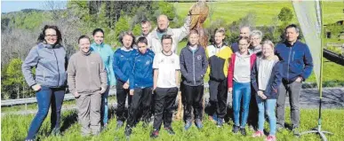  ?? FOTO: PM ?? Die Teilnehmer mit (hintere Reihe, Mitte) Vorstand Dietmar Zahner erlebten schöne Tage auf der Nusplinger Hütte.