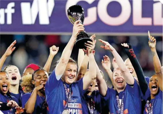  ?? ?? Un solitario gol de Lindsey Horan fue suficiente para derrotar a Brasil y darle a Estados Unidos el título de la Copa Oro Femenil 2024.