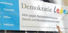  ?? FOTO: VERANSTALT­ER ?? Das Projekt „Demokratie leben – Ravensburg läuft für Toleranz“ist im fünften Jahr und hat laut Veranstalt­er schon viele Schüler motivieren können, aktiv gegen Rechts Flagge zu zeigen.