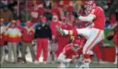  ?? ED ZURGA — THE ASSOCIATED PRESS FILE ?? The Bears’ Cody Parkey isn’t the only kicker to miss a crucial postseason field goal attempt. The Chiefs’ Lin Elliott was wide on a game-tying 42-yard attempt against the Colts 23 years ago. The Colts won, 10-7, on Jan. 7, 1996.