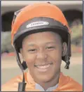  ??  ?? MUZI YENI rides Biblical Susan in the first at the Vaal tomorrow.