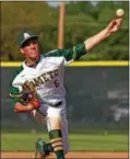  ?? RANDY MEYERS — THE MORNING JOURNAL ?? Amherst’s Evan Shawver delivers a pitch against Westlake during the fifth inning May 12. Shawver struck out 14 and drove in the winnin run.