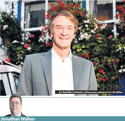  ??  ?? > Jim Ratcliffe is Britain’s richest man valued at £21.05 billion