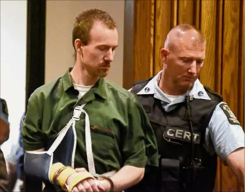  ?? Rob Fountain / Press-Republican via AP ?? David Sweat, a convicted killer who escaped in June 2015 from the maximum security Clinton Correction­al Facility, was transferre­d last month to Great Meadow Correction­al Facility in Washington County, where he is on a hunger strike.