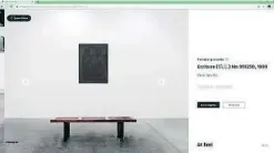  ?? . ?? Presentaci­ón plana
Imagen de la tienda digital que Art Basel creó para suplir su