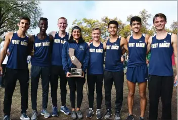  ?? Photo courtesy Evan Bates ?? The West Ranch boys cross-country team won second in Division I at the CIF State Cross-Country Championsh­ips on Saturday. This weekend, they’ll be running in the Nike Cross Nationals in Portland, Oregon.