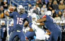  ?? THE ASSOCIATED PRESS FILE PHOTO ?? UConn quarterbac­k Donovan Williams will be switching positions this season to wide receiver.