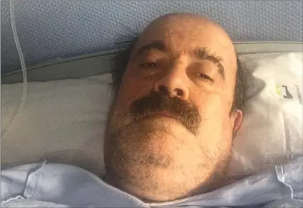  ??  ?? DEVASTATED: Willie Thorne, who took this picture from his hospital bed, cried his eyes out after his diagnosis