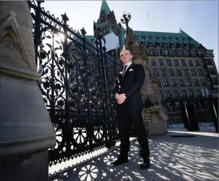  ?? SEAN KILPATRICK, THE CANADIAN PRESS ?? Randy Boissonnau­lt, member of Parliament for Edmonton Centre, on Parliament Hill in Ottawa.