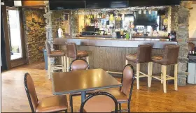  ?? (Special to NWA Democrat-Gazette/Rick Harvey) ?? When complete, the Highlands Pub and Patio will feature new paint, new ceiling tiles, and more TVs. The bar area will have new stools and seating.