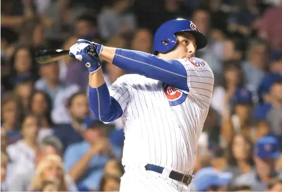  ?? | AP ?? ‘‘ It’s a different journey [ than in 2016]. We’re trying to climb the same mountain with a different route,’’ said Anthony Rizzo, who hit a solo home run in the fourth inning.