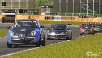  ?? AP ?? “Gran Turismo” players have been competing against computer-driven race cars since the 1990s, but the new AI driver GT Sophy is smarter and faster because it’s been trained using the latest AI methods.