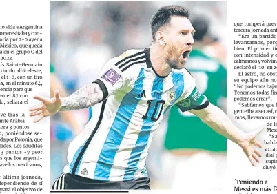  ?? 2022./AFP ?? Lionel Messi llegó a ocho goles en los Mundiales y su segundo en Catar