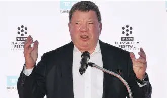  ?? MARK RALSTON/ AFP/ GETTY IMAGES ?? At age 84, actor William Shatner is showing no signs of slowing down. He recently finished filming four episodes of the supernatur­al series, Haven.