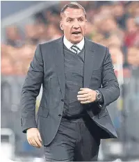  ??  ?? Brendan Rodgers during the 3-0 defeat in Munich