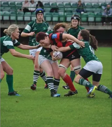  ??  ?? Arklow Amazons in action against Greystones.