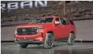  ?? JUNFU HAN/USA TODAY NETWORK ?? The 2021 Tahoe will be 6.7 inches longer than the 2020 model.