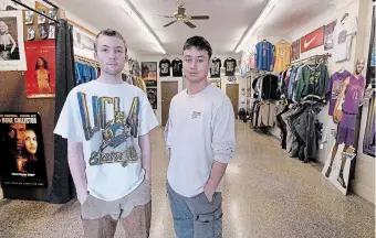  ?? ?? Hamiltonna­tives Jacob Pennock and David MacMullen brought together their interest in reselling sneakers and turned it into Drop Spot Vintage, a sustainabl­e thrift store in the Westdale Village.