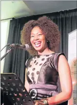  ?? Picture: SINO MAJANGAZA ?? FRIENDLY EMPOWERMEN­T: Deputy Minister of Communicat­ions Stella Ndabeni-Abrahams speaks at the ‘friendrais­er’ of the First Graduate Foundation at the Legends Showcase Venue on Friday