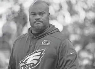  ?? JERRY HABRAKEN/WILMINGTON NEWS JOURNAL ?? Duce Staley is the latest in a line of run-centric coaches the Lions have added this offseason.