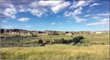  ?? CAREY J. WILLIAMS — THE ASSOCIATED PRESS ?? A scenic landscape near the Theodore Roosevelt National Park in western North Dakota. Roosevelt hunted and ranched in the area in the 1880s.
