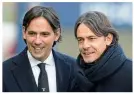  ??  ?? Brothers…Simone (left) and Pippo (right) ahead of their last meeting in December 2018