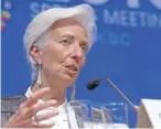  ??  ?? Internatio­nal Monetary Fund Managing Director Christine Lagarde.