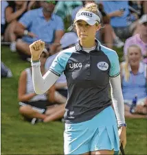  ?? DANIEL VARNADO FOR THE AJC ?? Nelly Korda’s victory at the KPMG Women’s PGA Championsh­ip in Atlanta last year was part of a banner 2021 that included a No. 1 world ranking and an Olympic gold medal.
