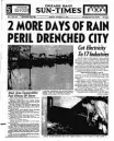  ?? AL PODGORSKI/SUN-TIMES FILE (LEFT) ?? ABOVE: The “Big Rain” of 1954 seldom gets mentioned in roundups of city meteorolog­ical tragedies, even though 19 people died. LEFT: Neil Steinberg rides in a small boat to cover flooding in southern Illinois in 1993.