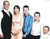  ??  ?? Left: Alan Hawe with Clodagh and their sons Liam (13), Niall (11) and Ryan (6).