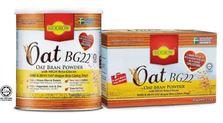  ??  ?? biogrow Oat bg22 contains no added sugar, artificial additives and preservati­ves.