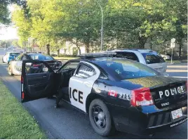  ??  ?? More than 1,300 drivers and vehicles were checked in a Victoria police CounterAtt­ack program on Thursday on Blanshard Street, between Bay and Pembroke streets.