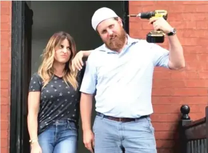  ?? HGTV ?? Alison Victoria and Donovan Eckhardt are at odds in the new season of HGTV’s “Windy City Rehab.”