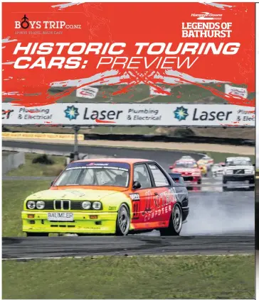  ??  ?? SMOKIN’ HOT: Some of the Historic Touring Cars in action at the 2018 Legends of Bathurst.