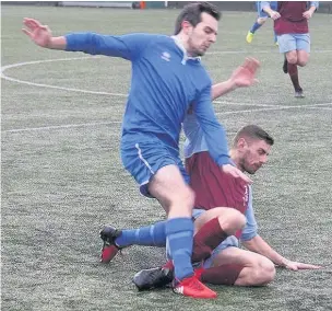  ??  ?? ●●Action from Mellor’s game against Neston at the weekend