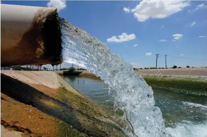  ?? Photograph: Matt York/AP ?? ▲ Water from the Colorado River fills an irrigation canal in Arizona.