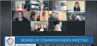  ?? SCREENSHOT OF ONLINE MEETING ?? Upper Gwynedd’s commission­ers vote unanimousl­y during their Sept. 14 meeting to adopt an ordinance establishi­ng a township Human Relations Commission.