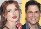  ??  ?? Bella Thorne and Rob Lowe