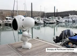  ??  ?? Snoopy at Porthcawl harbour