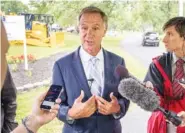  ?? ASSOCIATED PRESS FILE PHOTO ?? Tennessee Gov. Bill Haslam speaks to reporters in Brentwood, Tenn., earlier this month.