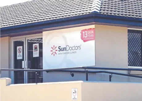  ??  ?? SHUTTING DOWN: The Toowoomba SunDoctors bulk-billing skin cancer clinic in Rockville will close down for good at the end of the month after the building it was located in was sold.