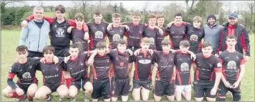  ?? ?? Mitchelsto­wn U16 boys, back row l-r: Joe Spillane, Dylan Spillane, Josh Kearney, Andrew McEnaney (captain) Diarmuid O’Brien, Peter O’Keeffe, Jack Kelly, Eoghan Kelly, Ben Cooke, Sean Gorry, Stephen Dunne, Kevin Kelly. Front row l-r: Cian Coughlan, Sean O’Grady, Dean Fitzharris, Lorcan Murray, Gearoid Desmond, Darragh Casey, Ben Cotter, Ross Barry, Jayden Lynch, Conor Dooling.