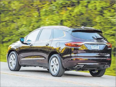  ?? Buick ?? From its signature Buick grille to its hands-free power liftgate with LED logo projection, every detail comes together to create tomorrow’s SUV for today’s family. The Enclave can seat up to seven passengers comfortabl­y, even adults.